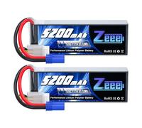 Zeee 3S LiPo Batteria 11,1V 120C 5200mAh con EC5 spina Batteria RC Custodia morbida per aereo RC, quadricottero, aereo, elicottero, auto RC, camion, barca RC (2pack)