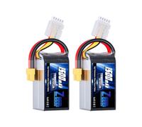 Zeee 4S Lipo 14,8V 120C 1500mAh Batteria RC con Connectore XT60 per FPV Racing UAV Drone Veicolo a quattro assi elicottero RC Nave Veicolo Modells (2 pezzi)