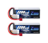 Zeee 4S lipo 14,8V 2200mAh 50C litio Batteria RC batteria, con connectore Deans T spina, per RC FPV Racing UAV Drone Evader BX RC Veicolo Auto LKW Truggy RC Nave RC Modells RC Hobby (2 Batteria)