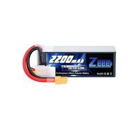 Zeee 4S Lipo 2200mAh 14,8V 120C Batteria RC con connettore XT60 per droni da corsa FPV, bici da strada, quadricotteri, aerei, elicotteri RC, barche RC, auto RC (1 pezzi)