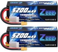 Zeee 4S Lipo 5200mAh 14,8V 120C Batteria RC con connettore XT60 per auto RC in scala 1/10, camion, buggy, truggy, crawler, monster truck, modellismo (2 pezzi)