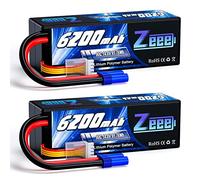 Zeee 4S Lipo Batteria 14,8 V 80C 6200 mAh Custodia rigida Batteria con connettore EC5 per auto, camion, serbatoio RC Buggy Truggy Racing Hobby (2 confezioni)