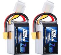 Zeee 6S Lipo 22,2V 120C 1500mAh Batteria RC con connettore XT60 (2 pezzi) | compatibile con drone FPV, quadricottero, elicottero, aereo, barca, auto da corsa
