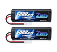 Zeee 7,2V 5000mAh RC NiMH batteria con TAMIYA plug per HPI losi kyosho Tamiya camioncino (2 Batteria)