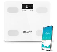 ZEEGMA Gewit Bilancia pesapersona intelligente con App, Misura 17 parametri di salute inclusi massa grassa e muscolare Raggiungi i tuoi obiettivi di fitness, 8 Profili Personali, Antiscivolo, LCD