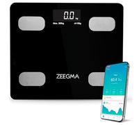 ZEEGMA Gewit Bilancia pesapersona intelligente con App, Misura 17 parametri di salute inclusi massa grassa e muscolare Raggiungi i tuoi obiettivi di fitness, 8 Profili Personali, Antiscivolo, LCD