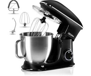 ZEEGMA Planetaria Kitchen Machine 2200W, robot multifunzione, Impastatrice da cucina con vasca inox da 6,5 L, 7 velocità, impastatrice comprensiva di set pasticceria 3 pezzi
