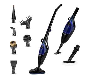 ZEEGMA Puur Prime Control - Pulitore a vapore e vaporizzatore manuale 2 in 1 con 13 accessori, 1500 W, 400 ml, 20 secondi, tempo di riscaldamento, uccide il 99,9% di batteri, cavo da 7 m, per tutti i