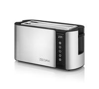 ZEEGMA Tostapane a 4 Fette TOSTEE CHEF EASY Tostapane in Acciaio Inox, 7 Livelli, Display a LED, Timer, Griglia Portapanini 1500 W, Scongelamento, Riscaldamento e Stop, Vassoio Raccogli Briciole