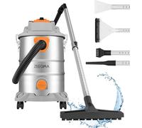 Zeegma ZONDER PRO MULTI Aspiratore Solidi e Liquidi 1600W Aspirapolvere industriale, Aspiracenere, Contenitore Da 25L Set di filtri e accessori, Bocchetta per tappezzeria, Funzione soffiatore