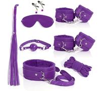 ZeeKoug 8 Pieces of Purple Sports Training Tension Belt Accessories Training Equipment Set, Adjustable Size, Showcasing Personal Charm.