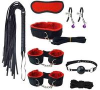 ZeeKoug Comodo Set di Mani E Piedi di Yoga in Nylon Rosso con 8 Pezzi, Perfetto Come Regalo per Gli Accessori per Sport all'Interno, Fitness E attività Divertenti delle Coppie.