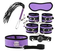 ZeeKoug Pilates alla Moda Morbido Peluche Regolabile Mano, Piede E Polso Fitness Set, Romanzo Viola 7 Pezzi Forniture di Yoga, Regali per Coppia