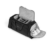 Zeeksack Duffel Bag 50 L Nero - The Duffelbag grande borsa da viaggio e borsa sportiva con scomparto per laptop, scomparto per scarpe e separatori modulari - Grande sacco da viaggio per imballaggio