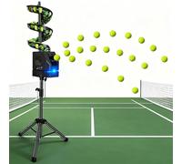 ZEEKYFOR Lanciapalle da Tennis Automatico con Telecomando, Altezza e Angolazione Regolabili, Macchina Portatile per L'allenamento del Tennis con Treppiede, per Adulti e Adolescenti
