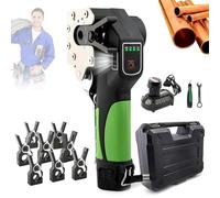 ZEEKYFOR Utensile Elettrico Cordless per Svasatura HVAC, Utensile per Svasatura Tubi a 45° per Rame, Espansore Portatile per Svasatura con 8 Morsetti, 1/4" - 3/4"