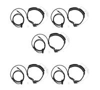 ZEELYDE 5 x Presa tattica da 3,5 mm - Auricolare a microfono a gola per auricolari regolabili, tubo d'aria con microfono a gola per telefoni intelligenti