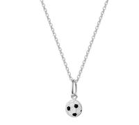 ZEEme for Collier 925/- Sterling Silver cuore rodiato con vernice viola e rosso