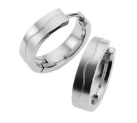 Zeeme Stainless Steel orecchini a cerchio donna uomo acciaio inox...