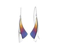 Zeeme Stainless Steel orecchini pendenti acciaio inox lucido multicolore...