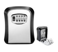 Zeeorymn Cassetta Chiavi con Codice, Cassaforte Chiavi da Parete a Combinazione 4 Cifre, Cassetta Chiavi Sicura per Esterno e Interno, Key Box Nero/Grigio (1)