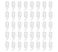 Zeeorymn Ganci per Tende a G, Set da 150 Pezzi, Ganci in Plastica Resistente per Tende da Doccia, Finestra e Porta, Bianco