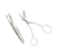 Zeeorymn Set Professionale per Sopracciglia Borsa organizer portatile, Pinzette in Acciaio Inossidabile e Forbici, Kit per Routine di Bellezza