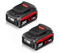 ZEERISA 2 batterie agli ioni di litio da 5,0 Ah per DEWALT 18 V (20 Vmax), compatibili con DEWALT DCB200 DCB209 utensili elettrici a batteria con indicatore LED