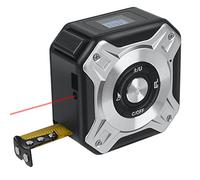 Zeerkeer Metro di Nastro Laser,Ricaricabile Metro Laser con Display Digitale per Lunghezza Distinza Area Volume Misura Continua,Misuratore Laser 40M e Telemetro a Nastro 5M (23B02301)