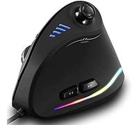 Zeerkeer Mouse Verticale 10000 DPI con Joystick Ergonomico,11 Tasti Programmabili Pollice,Mano,Polso,Bracciolo Prevenzione LED Ottico per Gamer/Laptop/Computer