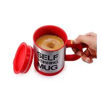 Zeerkeer Tazza da caffè auto-mescolante, in acciaio inox, elettrica, per miscelazione automatica e rotazione, per ufficio, viaggi, casa, 400 ml, colore: nero
