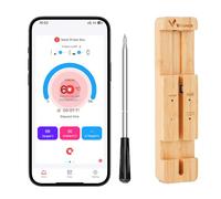 Zeerkeer Termometro Bluetooth del Segnale a 50 m,Senza Fili Termometro Cucina Per Forno,Grigliate,Barbecue,Stufa,Monitoraggio Remoto di Termometro Intelligente,App Italiano Compatibile per IOS/Android