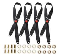 Zeetan Cintura Di Sicurezza Universale, Cintura Di Sicurezza Universale Del Carrello Da Golf Per UTV, Cinture Regolabili A 2 Punti Kit Di Imbracatura Per Go Kart Cinture Di Sicurezza,Nero,4