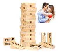 ZEEYUAN Gioco di impilamento spagnolo 48 pezzi blocchi di legno per coppie seducente gioco di torre di blocco cattivo gioco, blocco torre gioco per adulti
