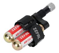 ZEFAL Kit di gonfiaggio CO2 - Gonfiatore CO2 EZ Control + 2 cartucce filettate da 16 g + clip di fissaggio universale - Pompa CO2 con sistema di regolazione
