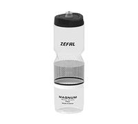 Zefal Magnum, Borraccia Unisex Adulto, Trasparente/Nero, 975 ml