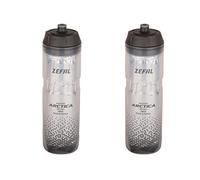 ZEFAL Pack Arctica 75 - Set di due Borracce per Bicicletta - Borraccia Termica per Bicicletta - Inodore e Impermeabile - Borraccia Sportiva Senza BPA, 2 x 750ml - Argento/Nero