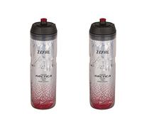 ZEFAL Pack Arctica 75 - Set di due Borracce per Bicicletta - Borraccia Termica per Bicicletta - Inodore e Impermeabile - Borraccia Sportiva senza BPA, 2 x 750ml - Argento/Rosso