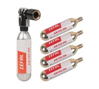 ZEFAL Pack EZ Big Shot Gonfiatore Bici e Cartucce di CO2 con Filettatura Universale - Pompa di CO2 per mountain bike e strada - Presta, Schrader e Dunlop - Compatta, Leggera e Veloce