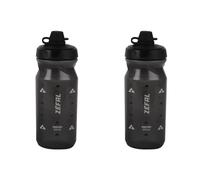 ZEFAL Pack Sense Soft 65 No Mud - Set di due Borracce Bici e MTB Con Protezione Della Tettarella - Senza BPA - Borraccia Ciclismo e Sportiva Inodore e Leggera - 2 x 650ml, Nero Fume