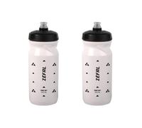 ZEFAL Pack Sense Soft 65 - Set di due Borracce Bici e MTB - Borraccia Ciclismo e Sportiva Flessibile e Inodore - Borraccia Bici Senza BPA - Tappo in Silicone - Bianco, 2 x 650ml