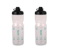 ZEFAL Pack Sense Soft 80 No Mud - Set di due Borracce Bici e MTB Con Protezione Della Tettarella - Senza BPA - Borraccia Ciclismo e Sportiva Inodore e Leggera - 2 x 800ml, Traslucido