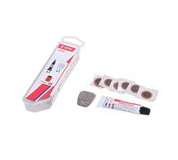 Kit per la riparazione dei tubi stradali - confezione di 4 toppe da 15 mm + colla da 5 g + tubo d'acciaio con istruzioni Zefal Gris TU