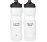 ZEFAL Sense Pro 80 - Borraccia per Bicicletta e Sport - Borraccia Bici Premium e Impermeabile - Bianco, 800ml, 85g (Confezione da 2)