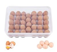 Zefeng Scatola per uova, uova contenitore, scatola impilabile, in plastica, con coperchio, coperchio per 34 cucina campeggio picnica, stoccaggio alimentare, (V094-egg storage box)