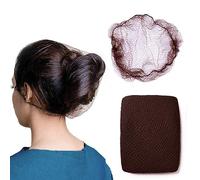 ZefeqCo 100 retine per capelli marroni da 61 cm, invisibili, per donne e uomini, perfette per chignon, dormire e servire cibo in cucina