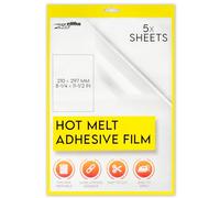 ZEFFFKA Pellicola Adesiva Termoadesiva per Riparazioni Tessuto Patch per Stirare Orli Decorazioni Abbigliamento Durevole Lavabile Applicazione Facile Tessuti Cinque Fogli Grandi Multiuso