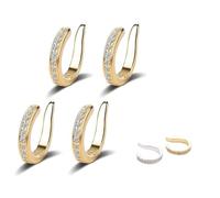 Zefiller Ear Clip, Fixure Ear Corrector, Ear Clips for Protruding Ears, Pierceless Ears Cuff Earring for Women, Portable & Adjustable Lightweight Earrings (Dorato*2pc)