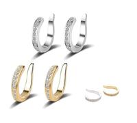 Zefiller Ear Clip, Fixure Ear Corrector, Ear Clips for Protruding Ears, Pierceless Ears Cuff Earring for Women, Portable & Adjustable Lightweight Earrings (mix*2pc)