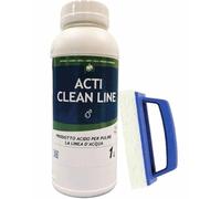 Zefiro, Kit Pulizia Linea di Galleggiamento Piscina Professionale - Detergente Liquido Clean Line da 1 LT + Spazzola - Prodotto Chimico per Piscina